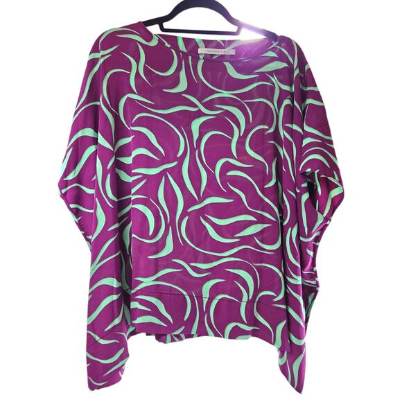 Diane Von Furstenberg Tops - Diane von Furstenberg | Purple & Teal New Hanky Shirt | Size M/L